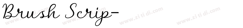 Brush Scrip字体转换 Brush Scrip字体转换